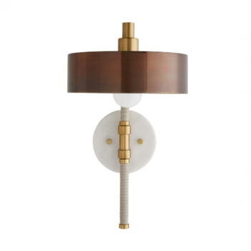 Aaron Wall Sconce, 1-Light, Heritage Brass, 9.5"W (49176 3MQMH)