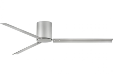 Indy Flush Ceiling Fan, 3-Blade, Brushed Nickel, Brushed Nickel Blades, 72"W (901072FBN-NDD 9U78J)