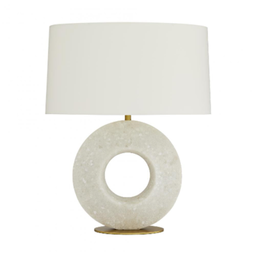 Honey Table Lamp, 1-Light, White Glass Composite, Antique Brass, Ivory Microfiber Shade/Off-White Cotton Lining, 25"H (49745-431 3MNM2)