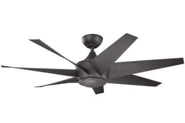 Lehr II Outdoor Ceiling Fan, 7-Blade, Distressed Black, Distressed Black Blades, 54"W (310112DBK 3405XF1K)