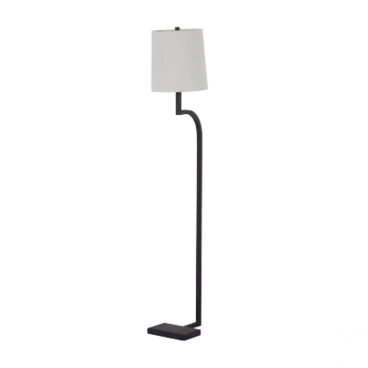 Howard Floor Lamp, 1-Light, Rusty Black, White Shade, 52.75"H (SCH-165050 8021V88)
