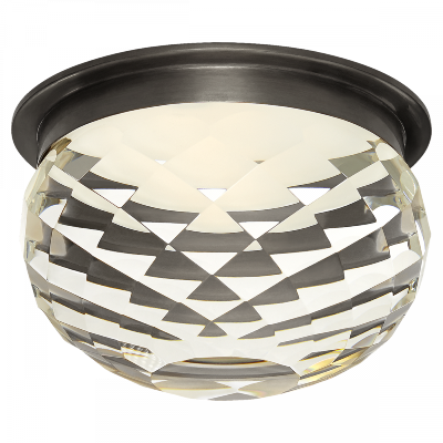 Hillam Flush Mount, LED, Bronze, Crystal, 5.5"W (S 7000BZ-CG 2V8PG)