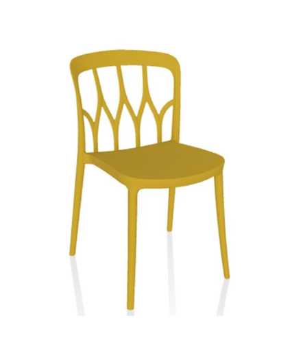 Galaxy Stacking Chair, Mustard Yellow, 33.07"H (34.59 Z009 8021W76)