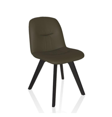 Chantal Dining Chair, Dark Green, Charcoal Oak Frame, 32.68"H
(34.71 L110 TR524 8021W79)