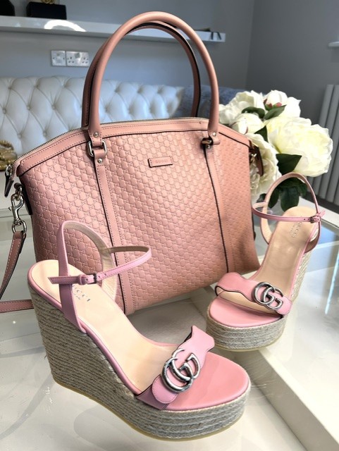 Gucci Microguccissima Blush Pink Leather Tote Bag